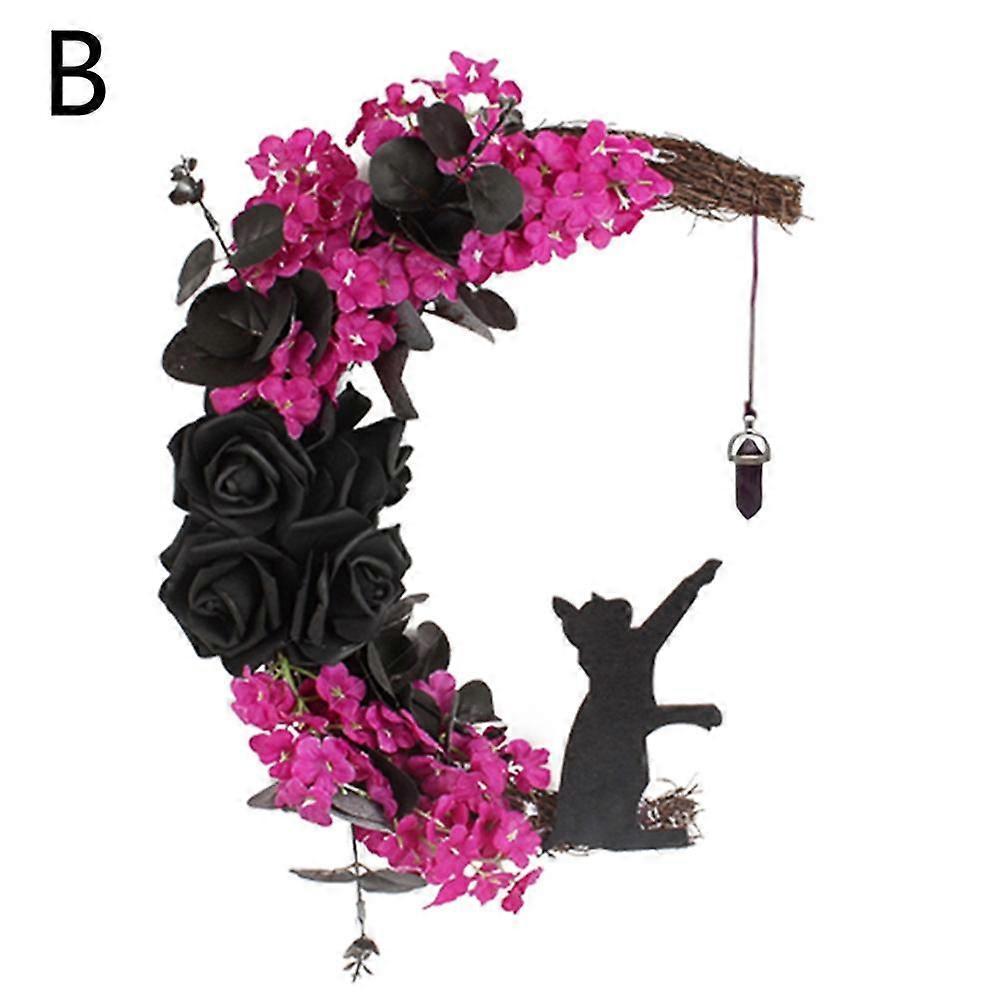 Festival Flower Moon Light Wreaths For Home, Outdoor, Fence Wreath Decor