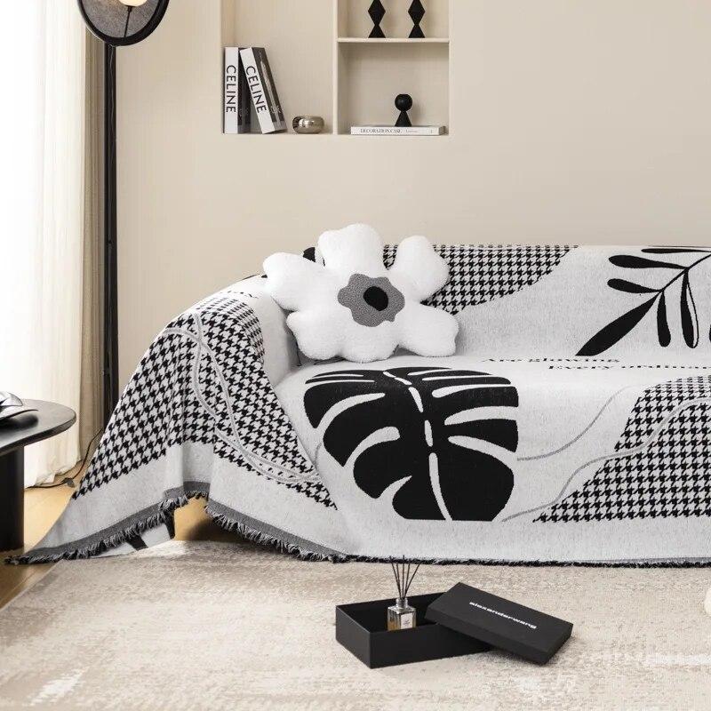 Nordic Tassel Throw Blanket Single Full Four Season Cotton Sofa Cover Dust Anti-cat Scratch Protection Cover Sofa Blanket Carpet