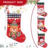 Set of 4 Christmas Decorations Stockings Snowman, Santa, Reindeer Socks Christmas Tree Decoration Items Gifts Hangings Stocking Set