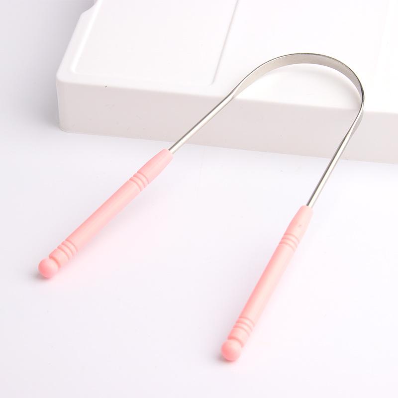 Stainless Steel Tongue Scraper & Brush - Oral Hygiene Tool