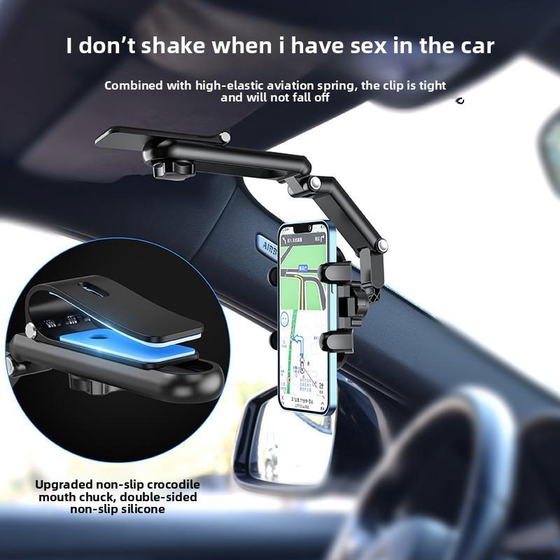 New Adjustable Rotating Sun Visor Navigation Phone Holder, Multifunctional Universal Fixed Mount for In-car Photography