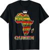 African Queen Map Kente Art Women Black History Month T-Shirt