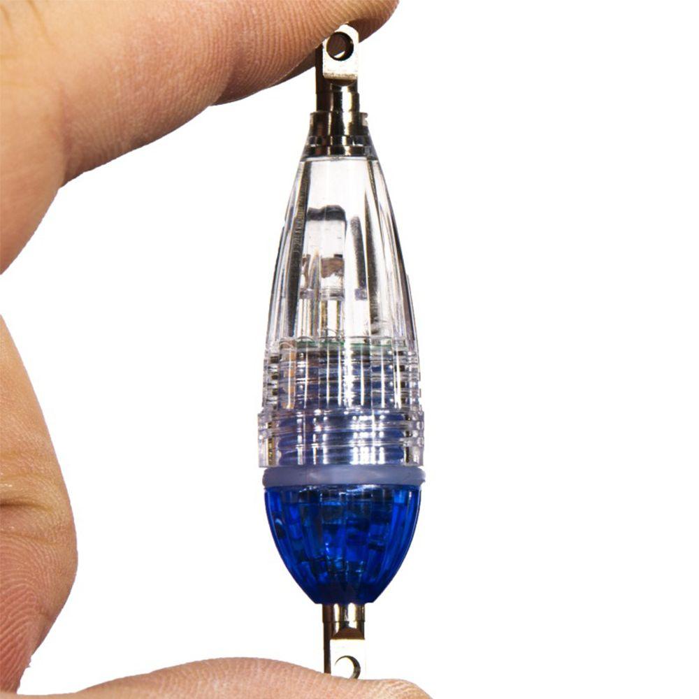 Diamond Shape Deep  Drop Underwater Fishing Squid LED Lure Light with hook Bass Spoon Flash Lamp