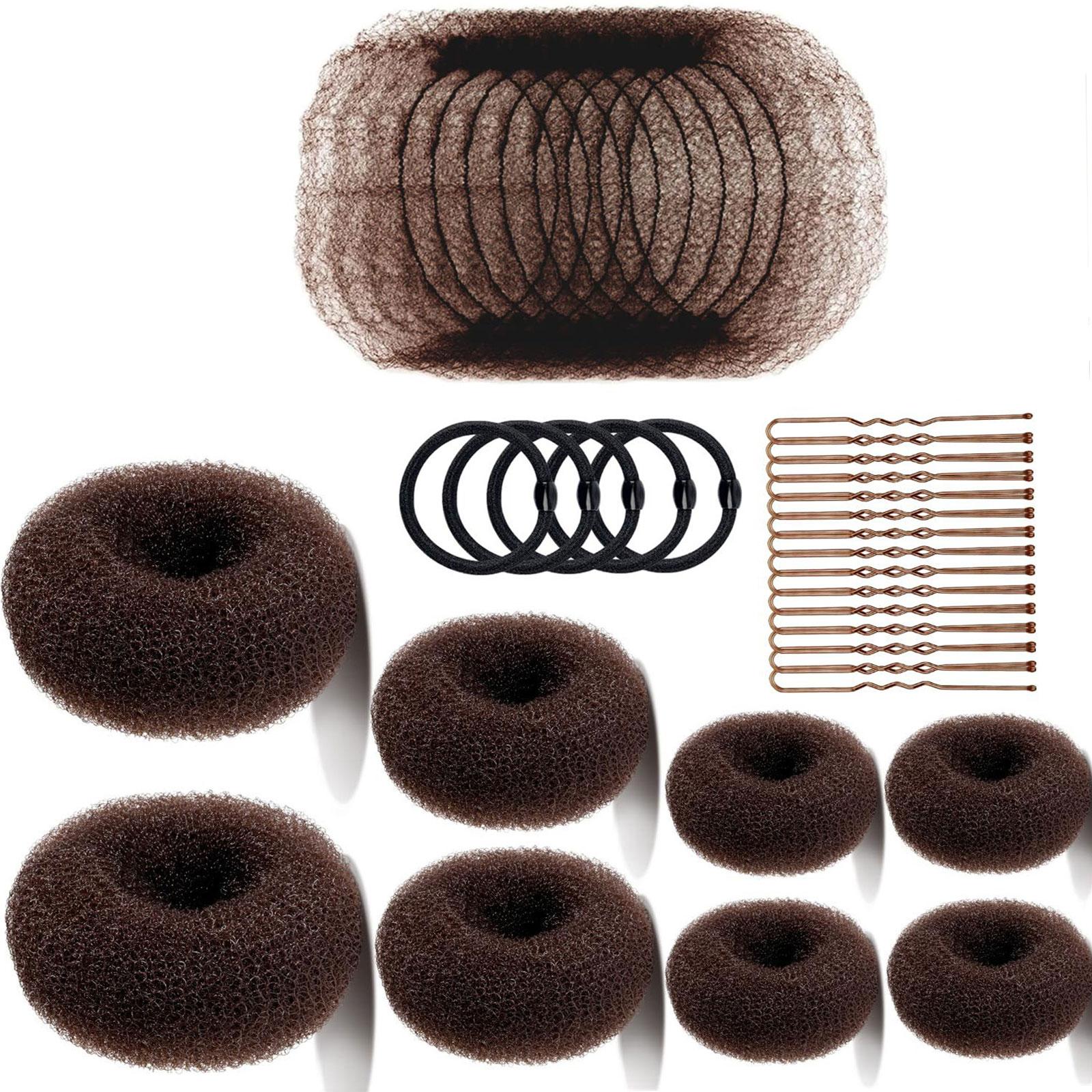 

63Pcs Quick Bun Making Tool For Adults Kids Easy Updos Styling Feature Nylon Fabric No Scalp Damage Lightweight Design света кофе