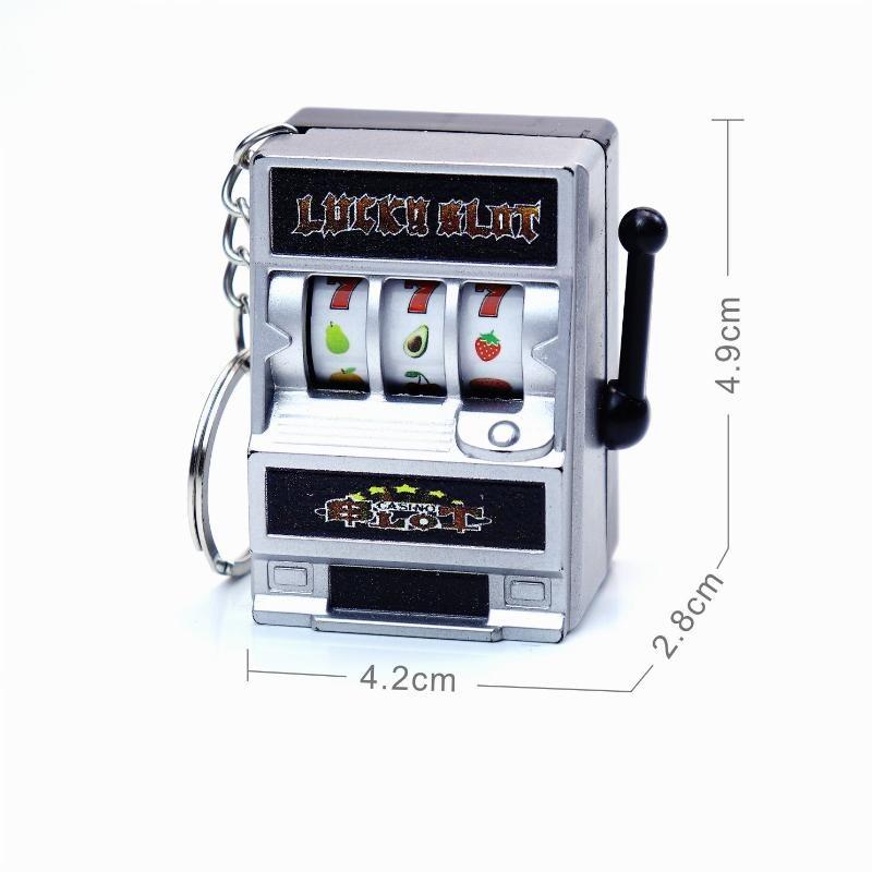 1Pcs Fruit Machine Slot Machine Keyring Simple Fashion Trend Keychain Toy Creative Car Pendant Key Ring Gift Accessories