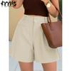 Women's Fashion Casual Solid Color Print High Waist Sport Shorts