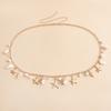 Bohemian Summer Beach Shell Waist Chain Seaside Travel Imitation Pearl Starfish Conch Pendant Body Chain
