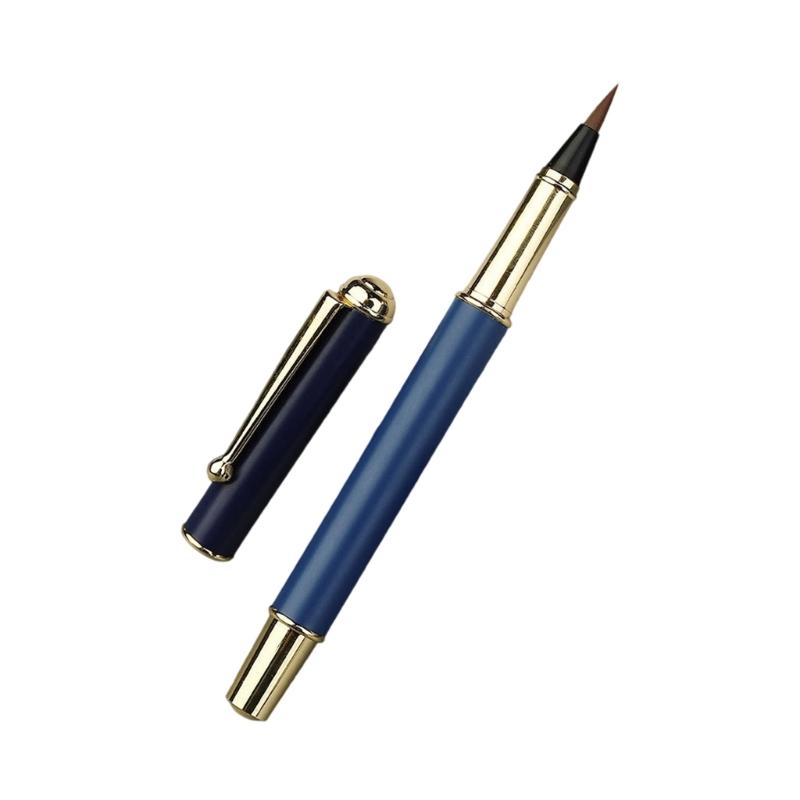 Portable Metal Fountains Brush Pen For Chinese Calligraphy Practice And Daily Writing Tasks
