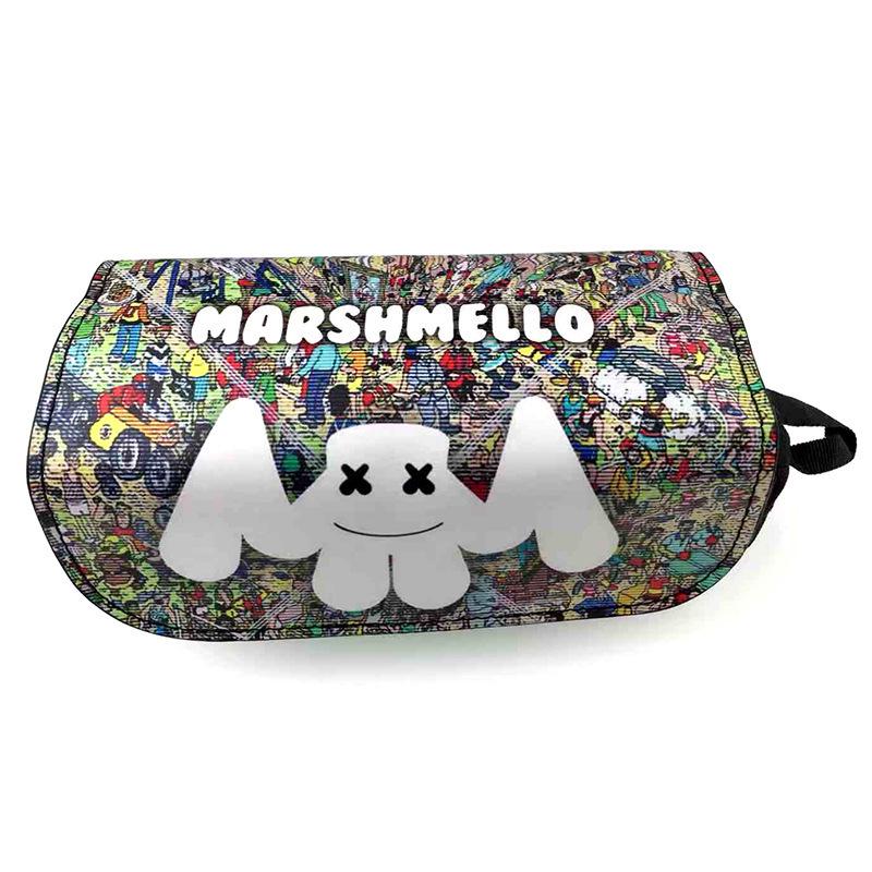 New Year's Day Demon Blade Cartoon Pencil Case - Student Stationery Box with Button Closure