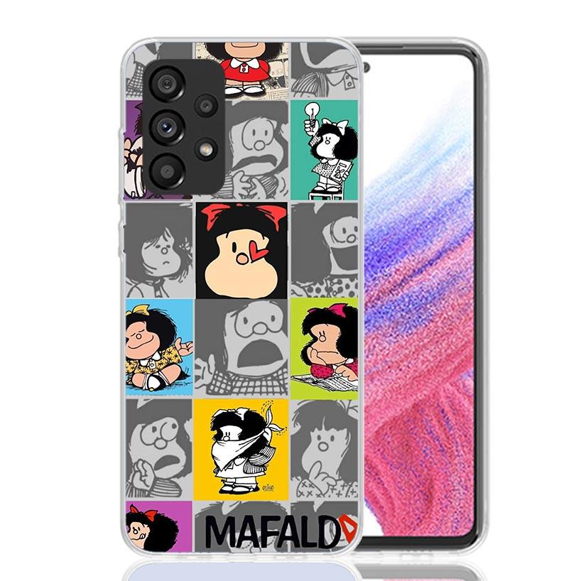 

Cartoon Cute Mafalda Phone Case For Samsung Galaxy A16 A14 A15 A13 A12 A54 A55 A53 A52 A24 A25 A23 A22 A34 A35 A33 A32 A05S A04S Samsung A55