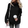 Women Long Sleeve Loose Turtleneck Knitted Sweater Jumper Pullover Top Blouse