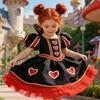 Queen of Hearts Girls’ Cosplay Dress for Alice In Wonderland Role-Playing