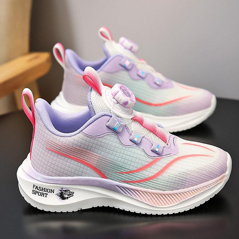 Girls' Sports Shoes New Autumn Shock-absorbing Running Shoes Children's Shoes Girls Soft-soled Lightweight Running Shoes Spring and Autumn