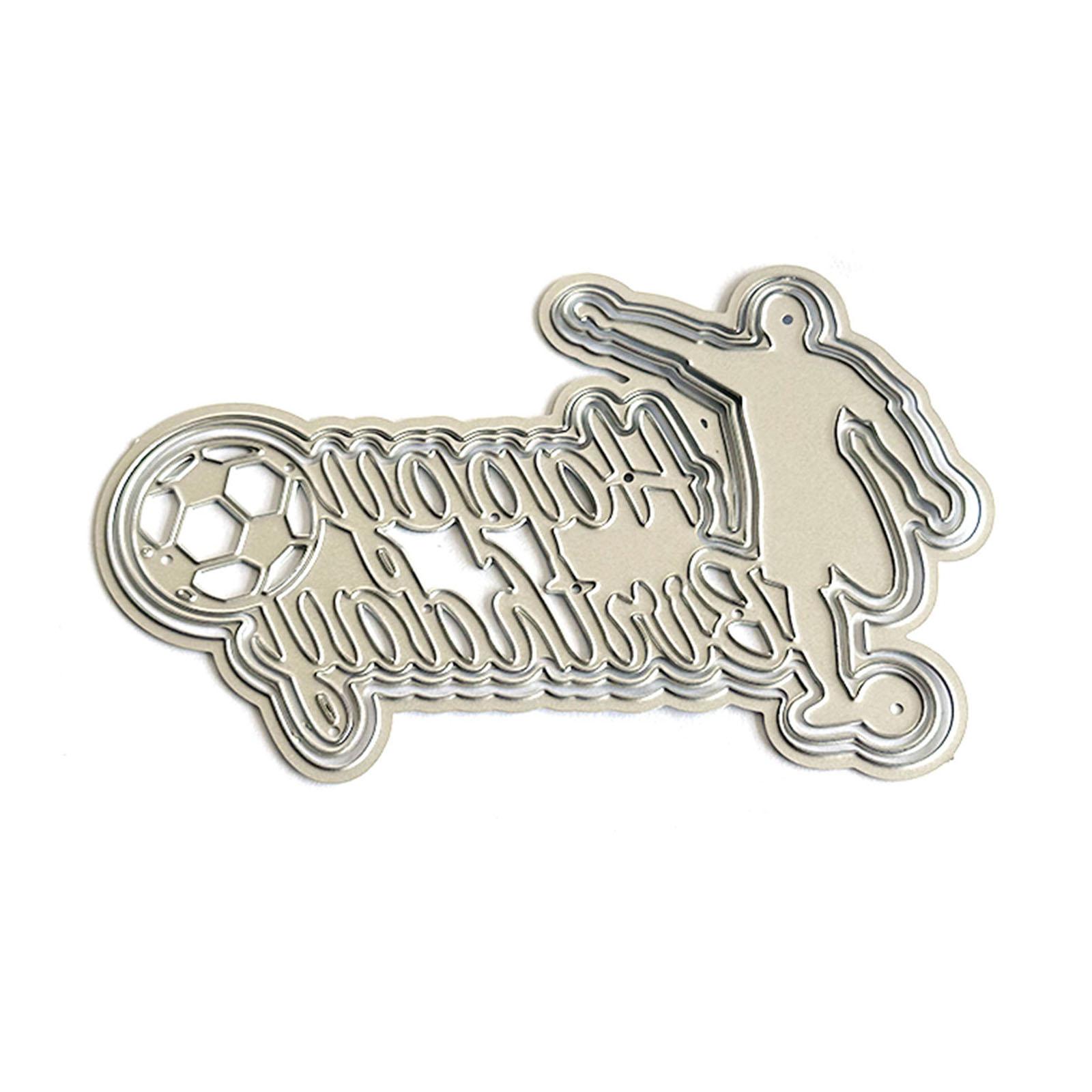 

С Днем Рождения Металлические Вырубки Углеродистая Сталь Режущие Штампы Трафареты для Тиснения Формы для Открыток Скрапбукинга Декора