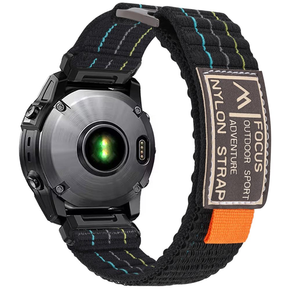 

Ремешок для часов 26 мм для для Garmin Fenix 8 51 мм/Enduro 3/Instinct 2X нейлоновый ремешок на липучке Black