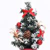 2Pcs Christmas Decorations 20Cm Red and Golden Festive Table Tree Decor for Living Room Bedroom Xmas Display Christmas Tree