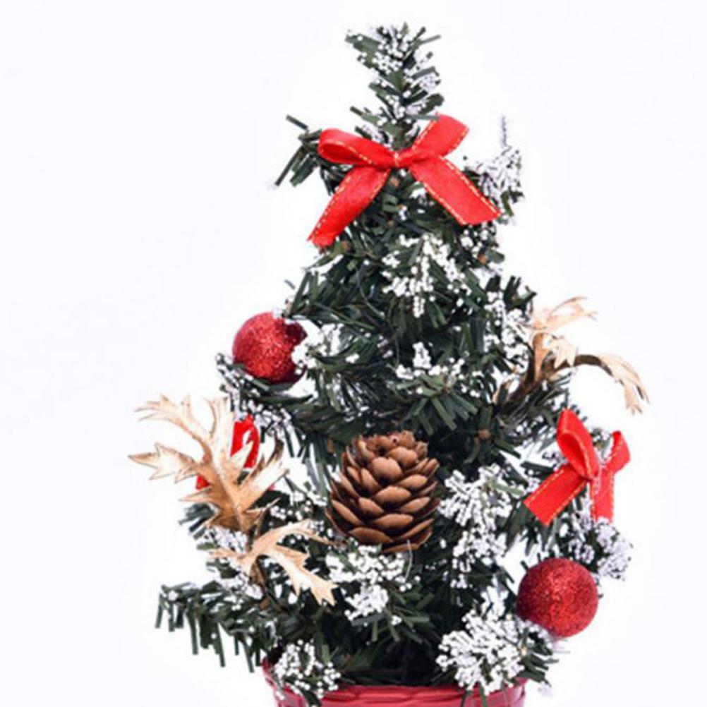 

2Pcs Christmas Decorations 20Cm Red and Golden Festive Table Tree Decor for Living Room Bedroom Xmas Display Christmas Tree other