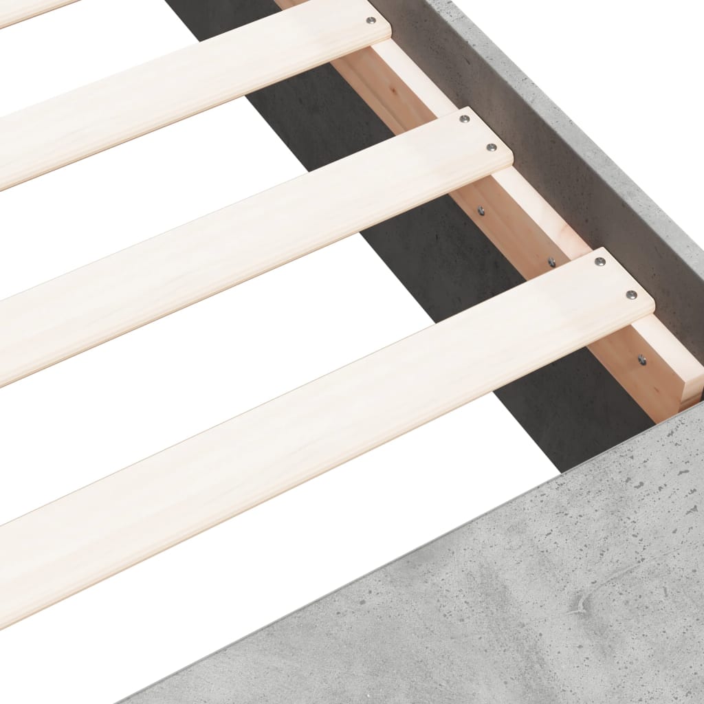 Bed Frame Concrete Grey 75x190 cm Particleboard