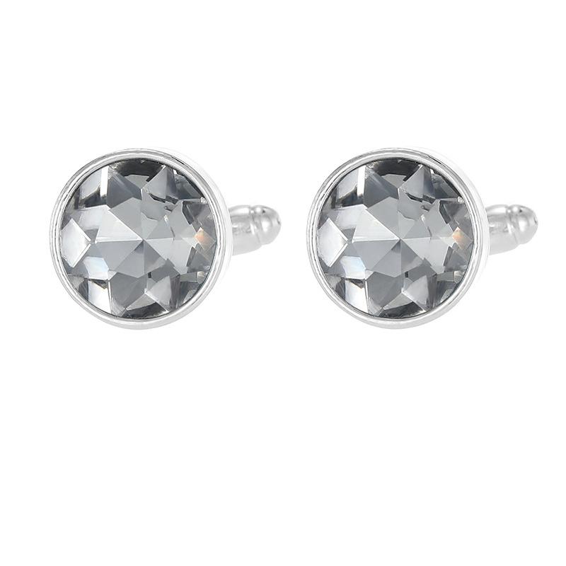 Gemelli creativi europei e americani Amazon nuova serie di cristallo materiale in lega semplice decorazione per gemelli da manica di camicia francese