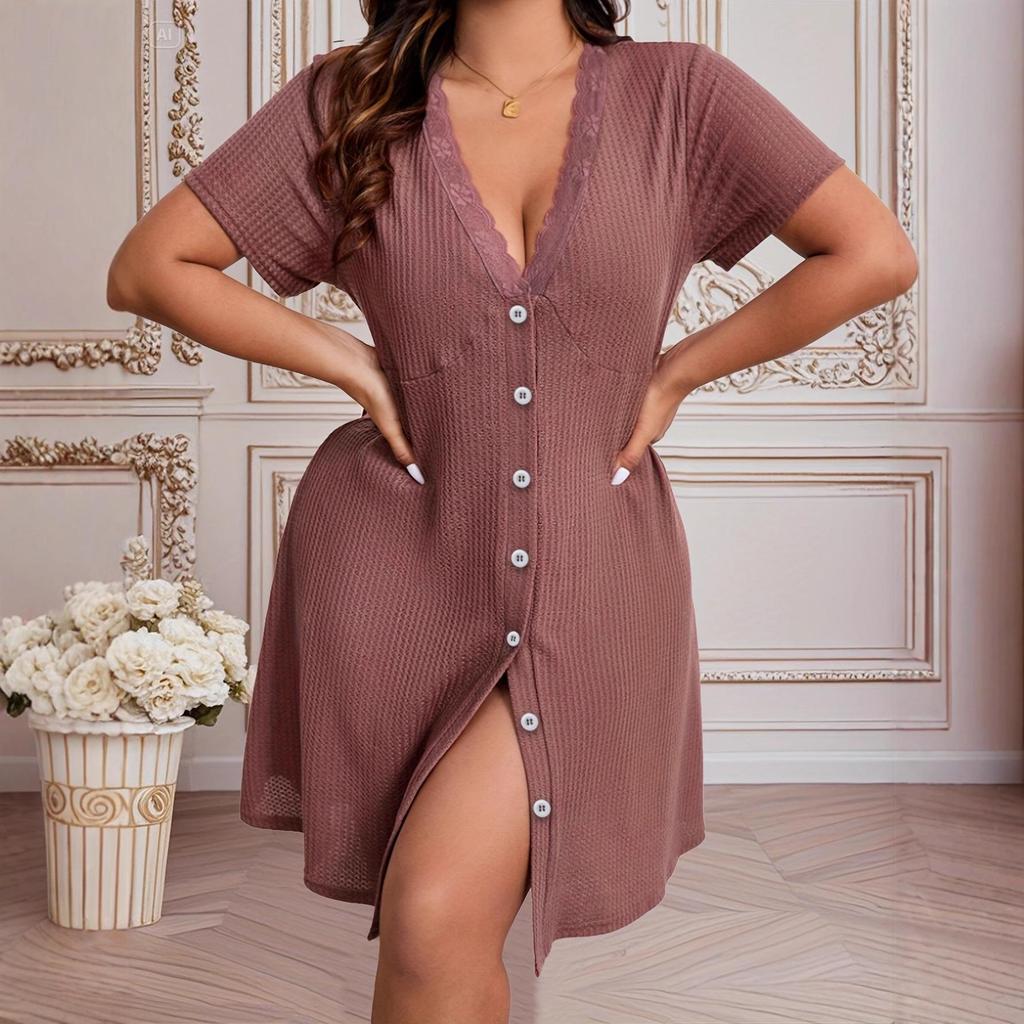 Summer Women's Fashion Dress: Sexy, Casual, Comfortable Short Nightgown