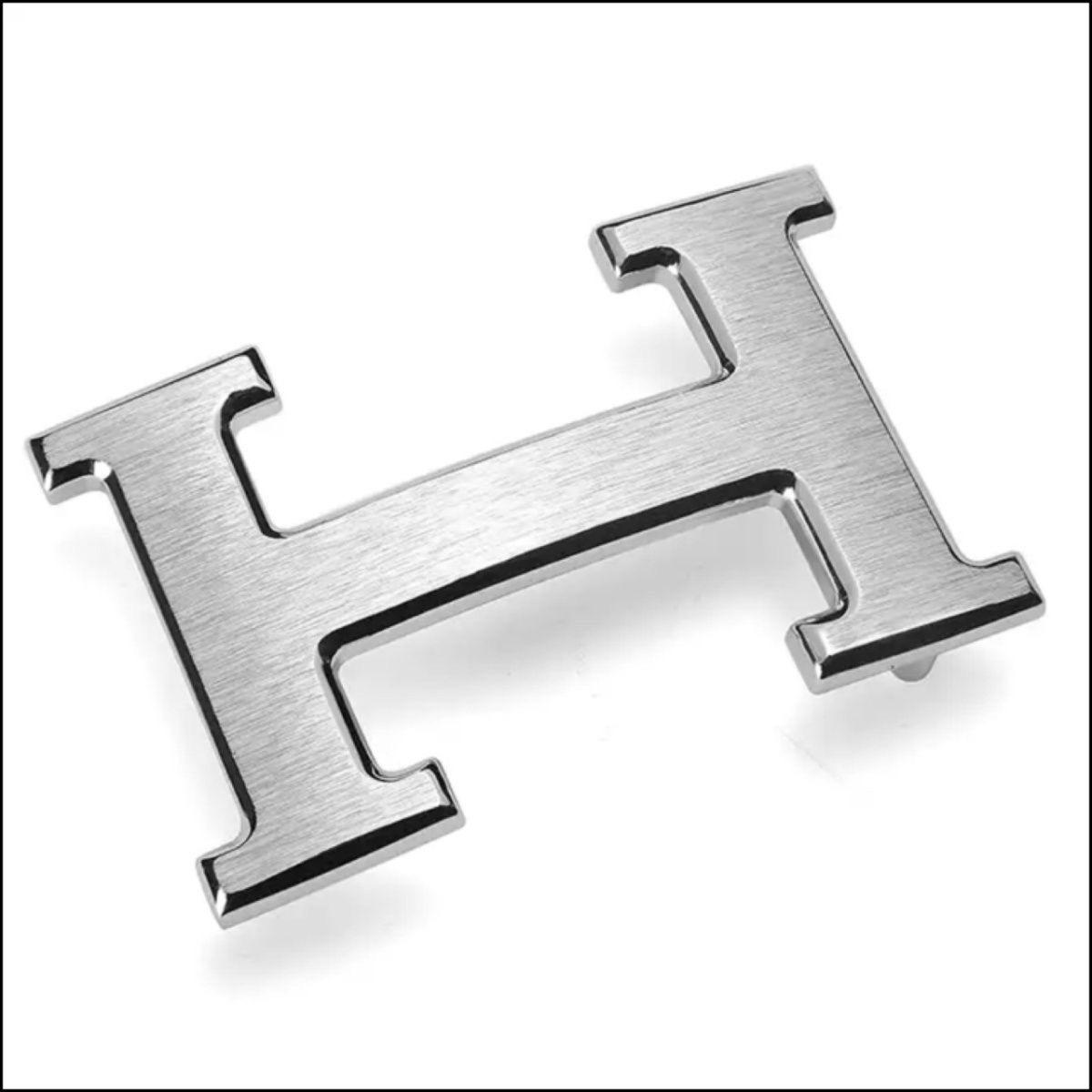 

Men s Solid Alloy H Buckle I-Bar Belt, 3.8CM