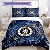 Set Lenzuola 3 Pezzi Stampato Chelsea FC Morbido Delicato sulla Pelle Lavabile Copripiumino e Federe Set Tutte le Stagioni Camera da Letto