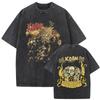 Gewaschenes Vintage Alternative Nu Metal Rockband Korn Follow The Leader Grafik T-Shirt Herren Herren Damen Gothic Punk Übergroßes T-Shirt