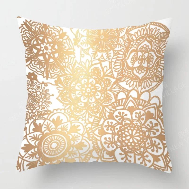 Jesienne Dekoracje Domu Jesienna Poszewka na Poduszkę do Salonu Sofa Boho Poszewka na Poduszkę Mandala