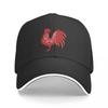 Red rooster icon art Baseball Cap Cosplay Snap Back Hat Bobble Hat Girl'S Hats Unisex's