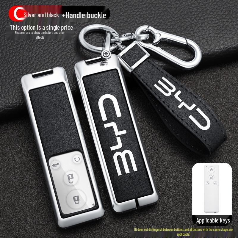 Compatible BYD G5 Car Key Case Cover (2016-2018 Models), High-End Suri Metal Shell.