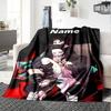 Custom Name Demon Slayer Theme Printed Blanket - Perfect for Couch, Bed, Travel & Outdoor Use | Machine Washable, Cozy & Durable.