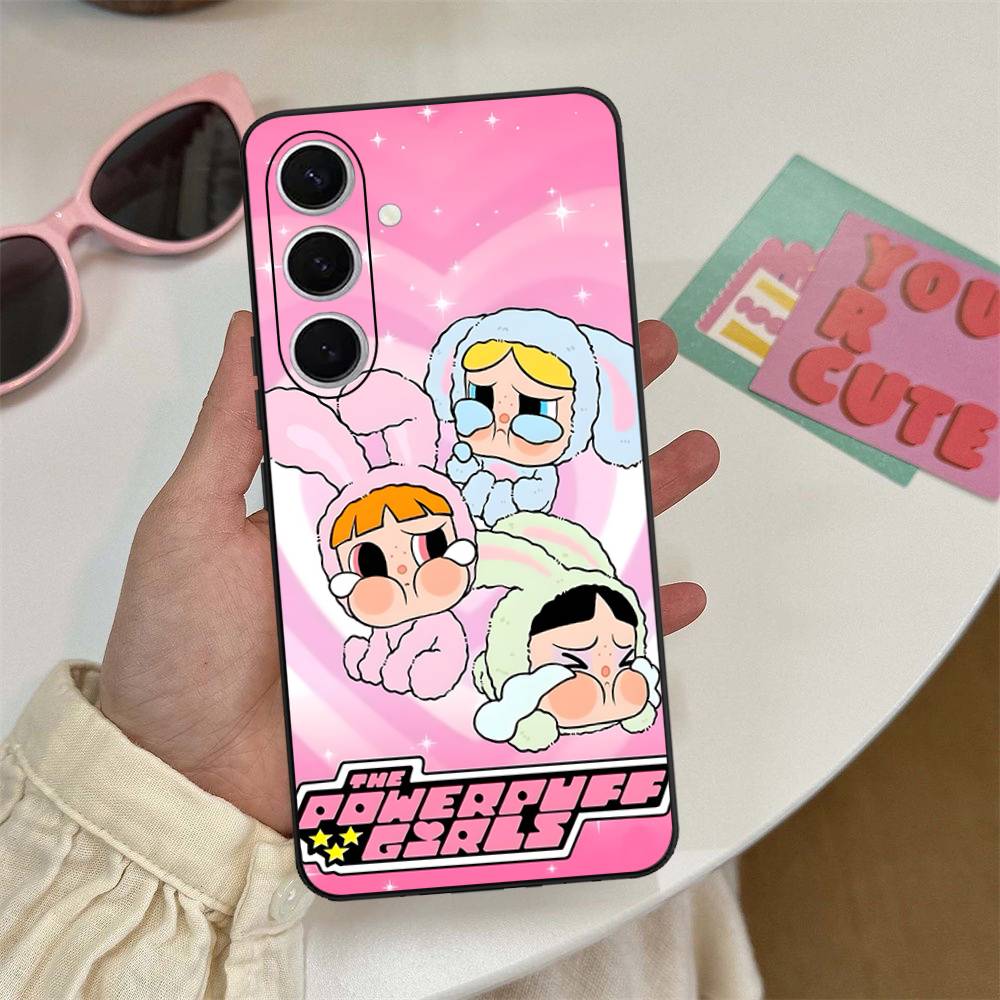 P-Powerpuff-GirlS Phone Case For Samsung S 24 Fe 25 Ultra Plus 20 Lite 21 30 22 23 24 22 Ultra 5G Fundas