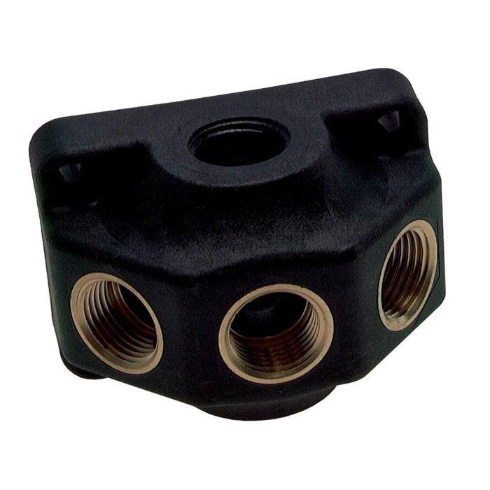 Wandverteiler Druckluft 4 Ausgänge 1/2"