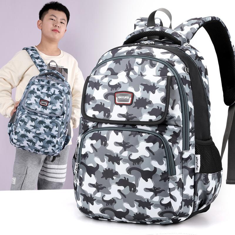 Boys backpack multi-compartment large-capacity schoolbag, primary school students, junior high school, high school burden reduction backpack