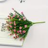 6pcs Realistic Outdoor Artificial Flower Plastic Fake Plants Home Decoration Weddings Gathering Assorted Indoor Outdoor Displays