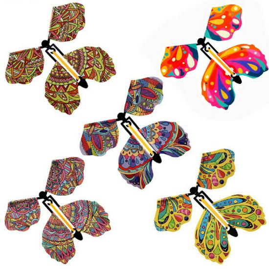 Flying Butterfly Novelty Bookmark & Toy Gift - Magic Vibrant Props
