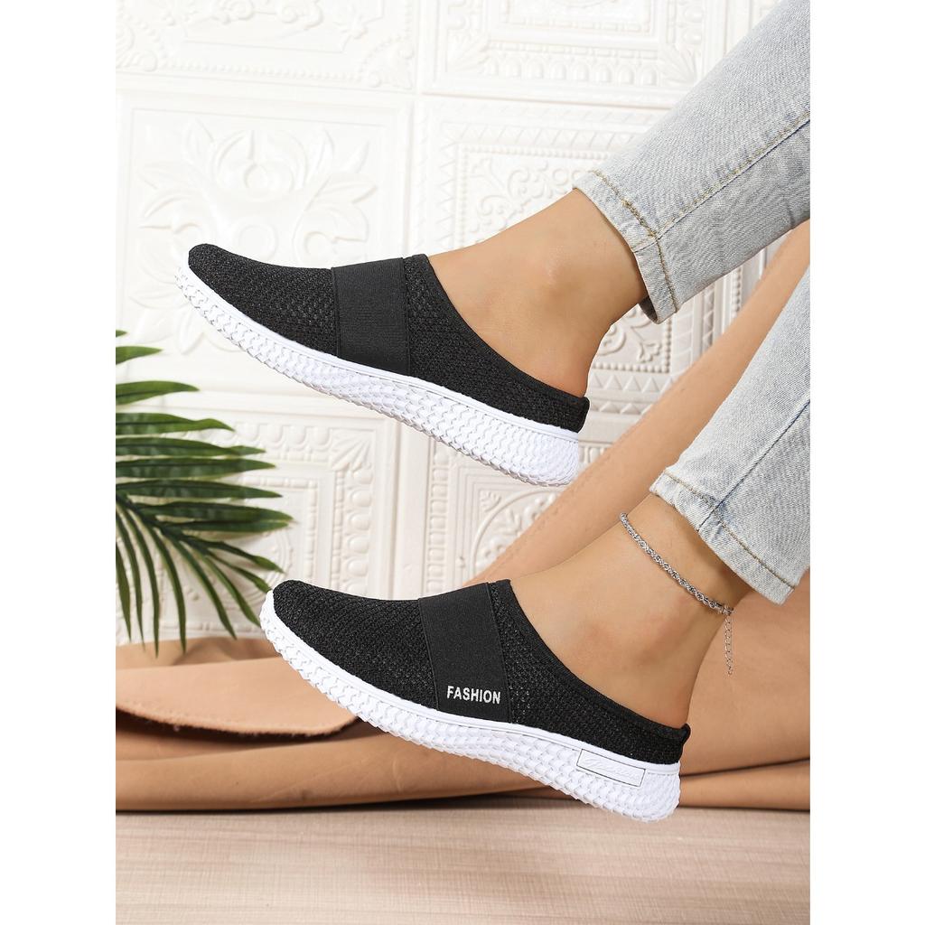Ladies' Casual Sports Shoes, One Foot Kick, Suitable for Spring and Summer Beach Vacation, Travel and Leisure, Mesh Suitable for Plus Size Women