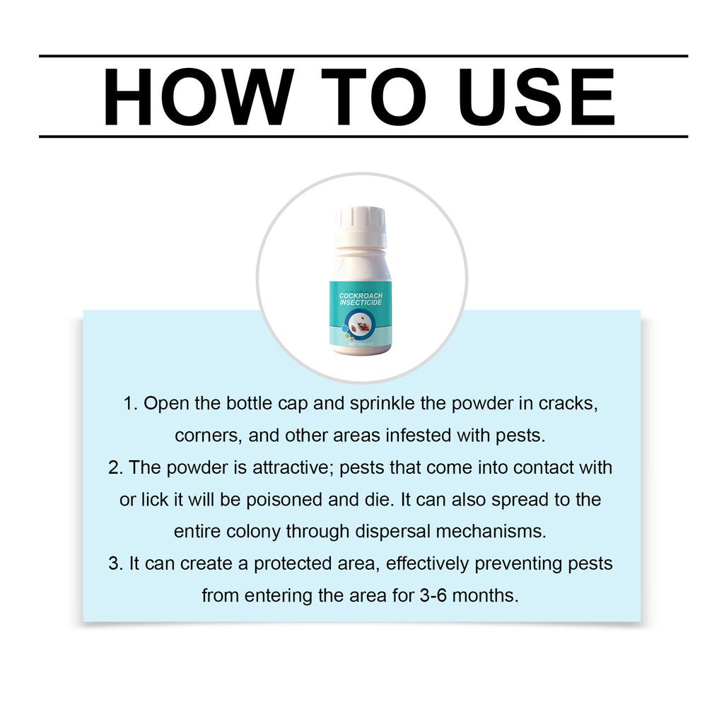 Insecticide Powder, Suitable For Indoor Use In Kitchens And Living Rooms To Kill Cockroaches, Ants, And Other ; A Household Hygienic Insecticide30g