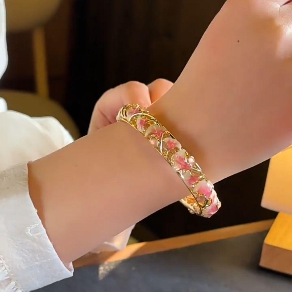 Double Bangle Vintage Cloisonne Bangle Traditional Women's Hand Bracelet  Girls
