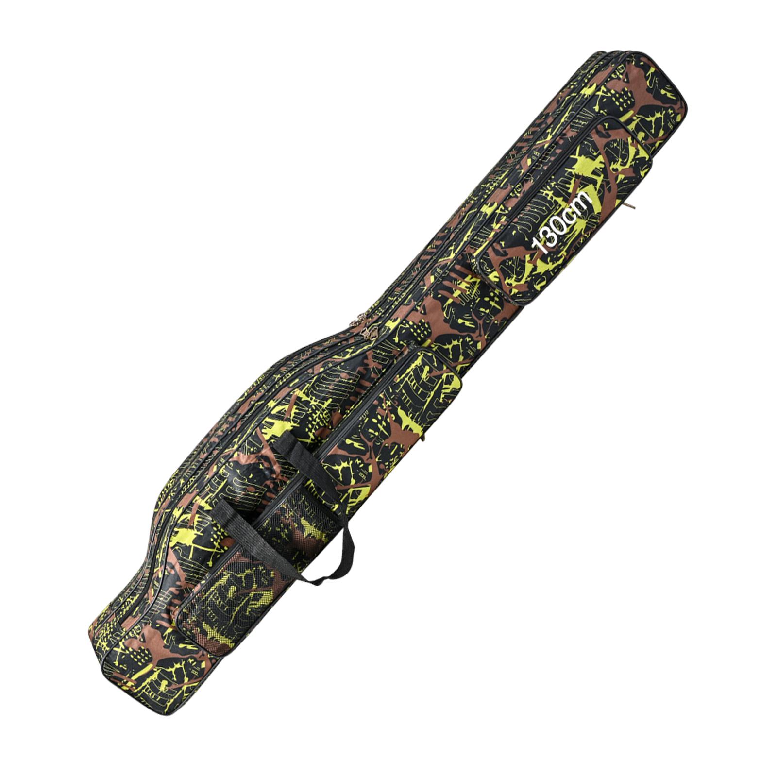 

Folding Rod Carry Case Waterproof Oxford 130cm Fishing Reel Tackle Storage Bag Case Large Capacity for Men Travel Gifts