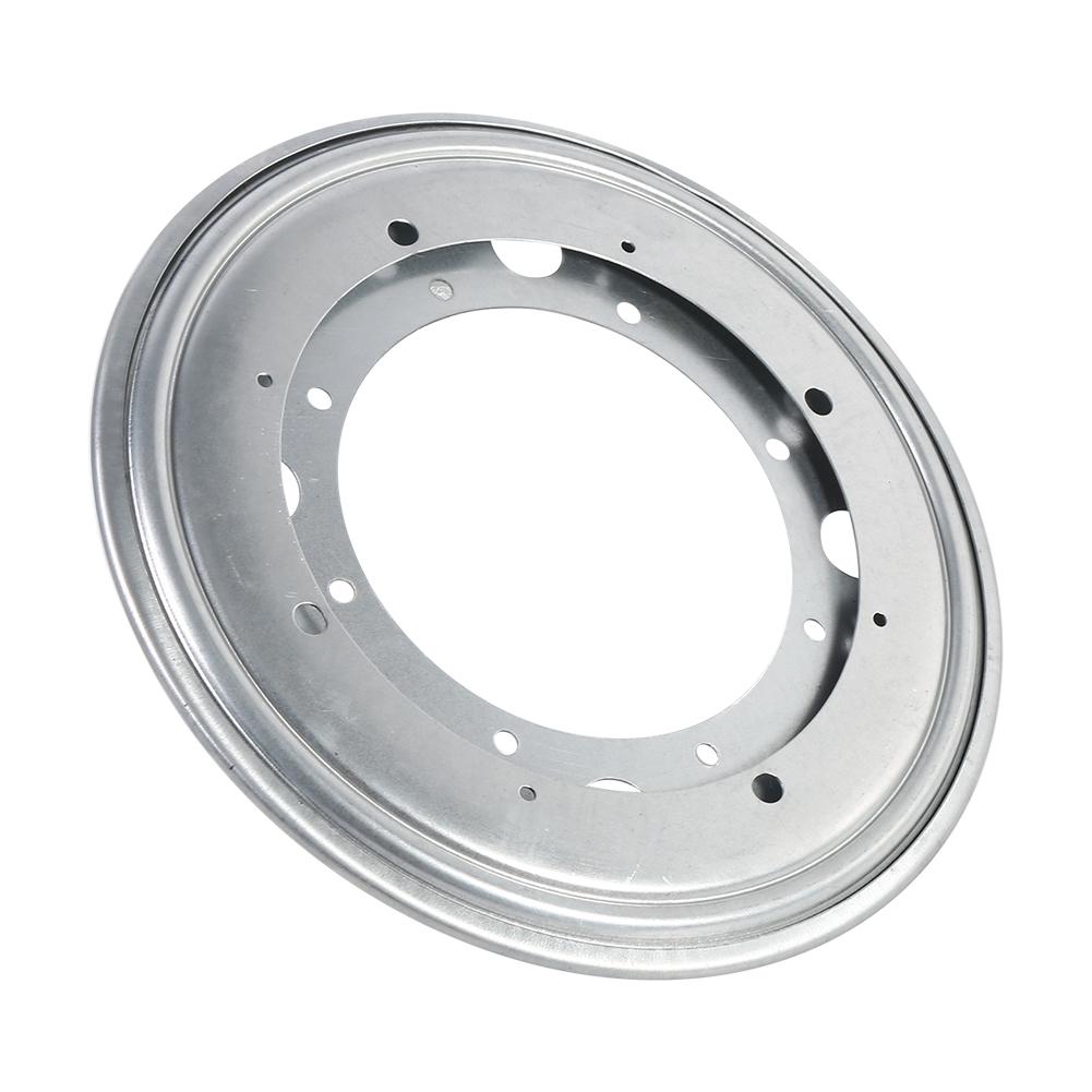 Heavy Duty Round Galvanized Lazy Susan Turntable Bearing Rotating Swivel Plate (9" Silver)