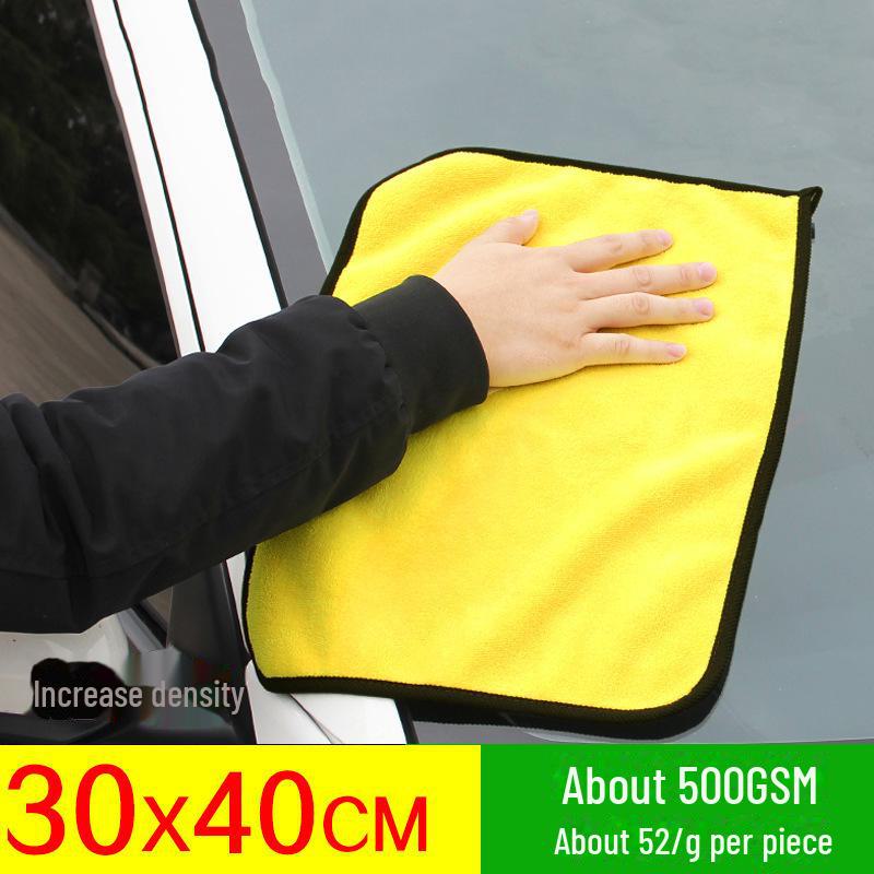 Zweifarbiger dicker saugfähiger Korallenfleece Autoputzlappen - Doppelseitig hochdicht für Autowäsche