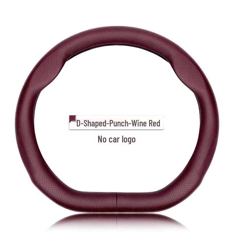 Premium Genuine Leather Steering Wheel Cover for Modern Cars: Mistra, Tucson, Santa Fe, Reina, IX35, IX25, Elantra, Langdong