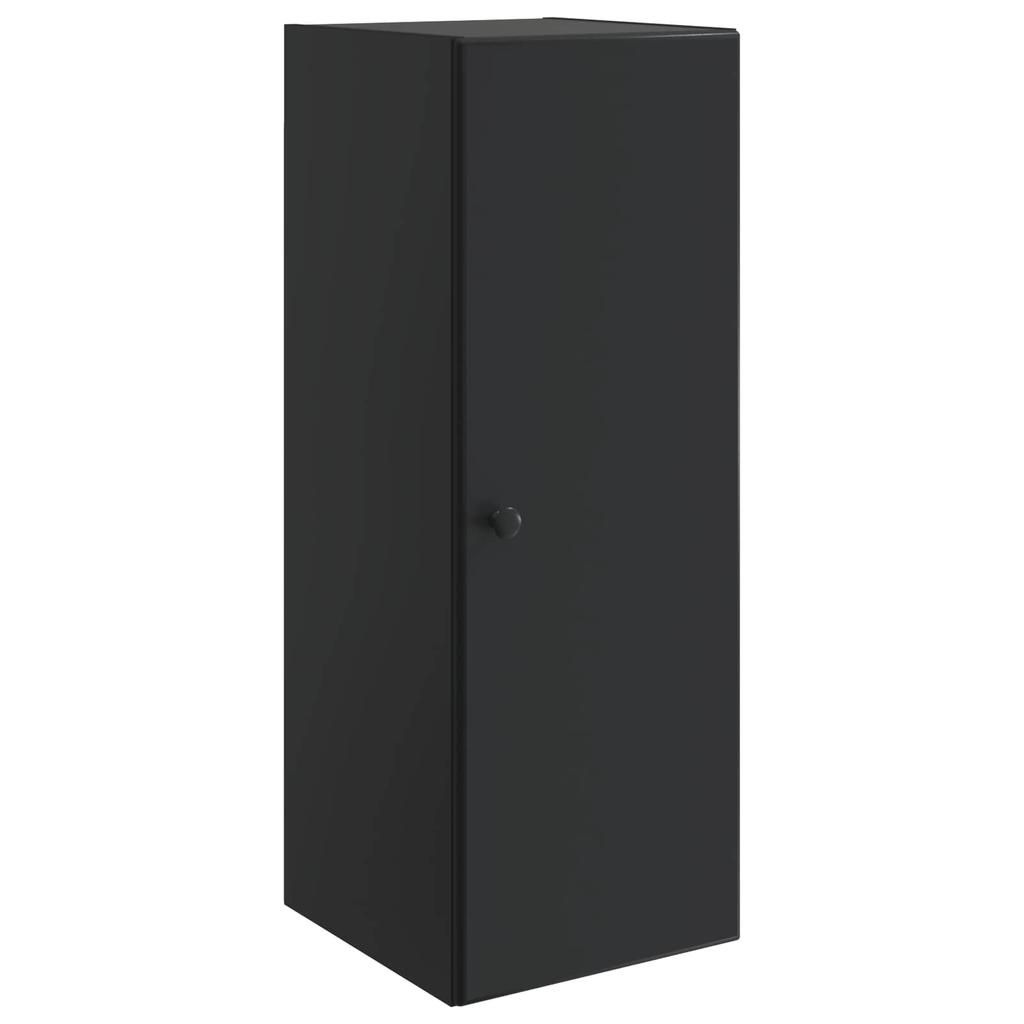 Wall Mounted Cabinet Black 33 x 34.5 x 90 cm Particleboard