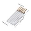 50 Pieces Barbecue Skewers for Grilling Reusable Metal Kabob Chicken, Meats, Prawn,