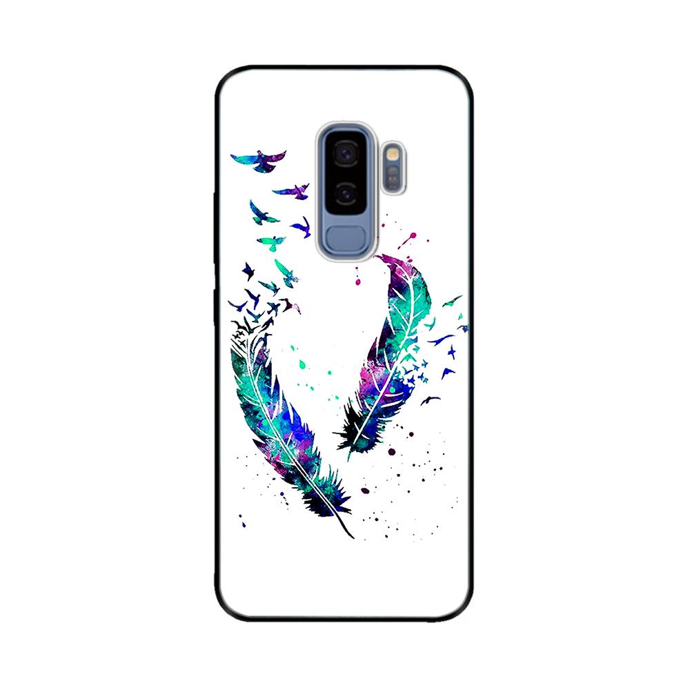 For Samsung Galaxy S9 Case Mobile Phone TPU Silicone Protective Cover for Samsung S9 Plus S9+ S 9 Back Cover Paintted Bumper