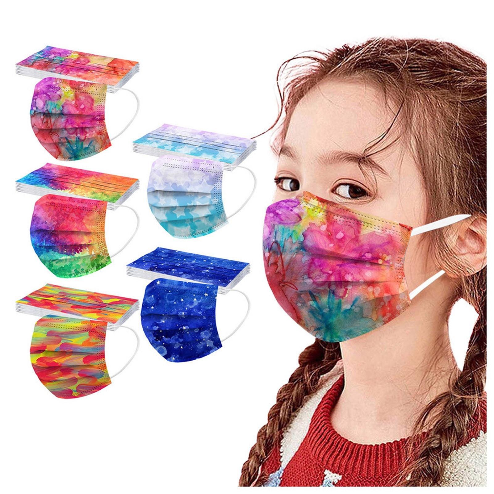 

Детская маска на Хэллоуин со звездами, одноразовая маска для лица, ушная петля, 50 шт.