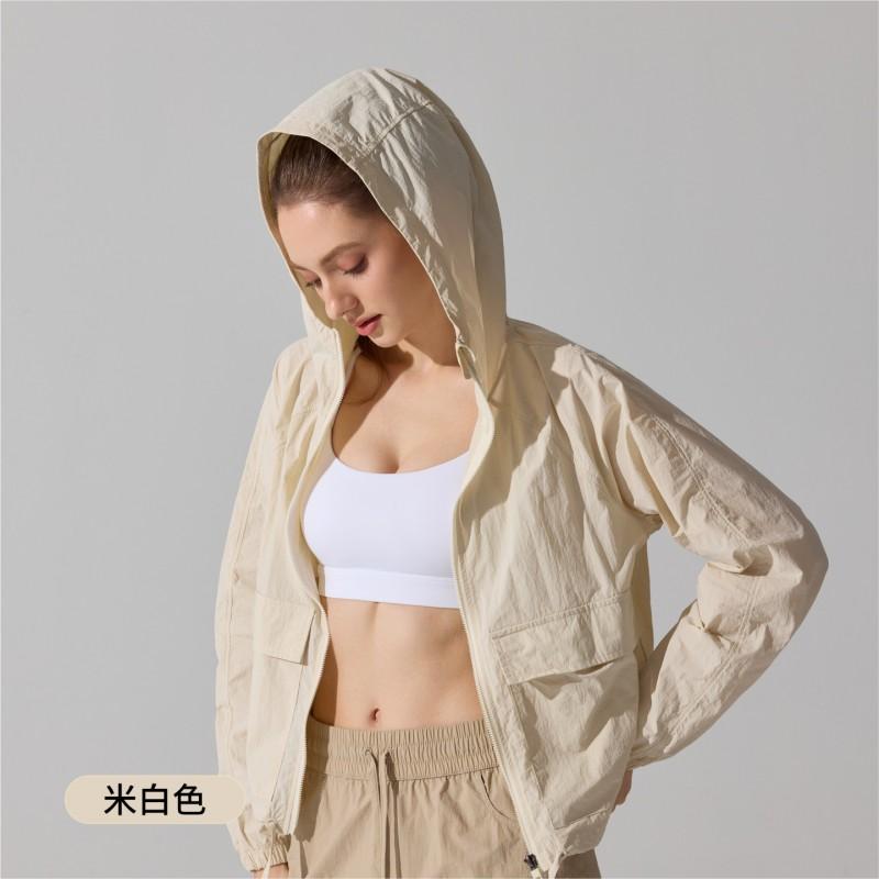 Womens Lightweight Windproof Waterproof Hooded Running Jacket UV Protection Quick Dry Sport Coat