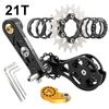 MUQZI Fahrradkassetten-Umrüstsatz 12t-22t Single Speed Kassettenritzel und Kettenspanner für MTB Rennrad