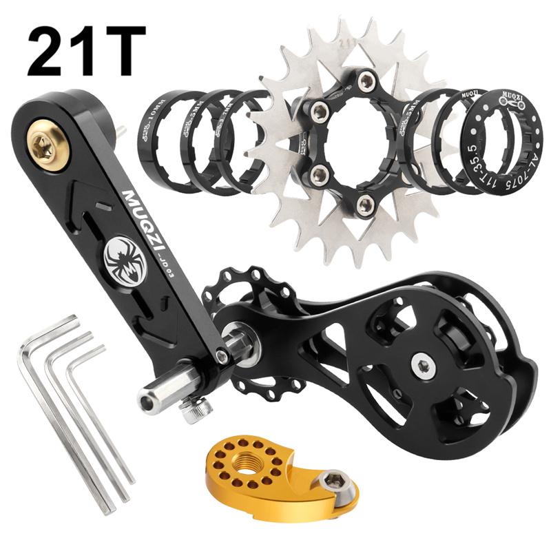 MUQZI Fahrradkassetten-Umrüstsatz 12t-22t Single Speed Kassettenritzel und Kettenspanner für MTB Rennrad